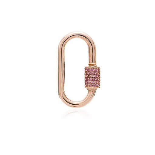 Stoned Medium Lock with Pink Sapphire