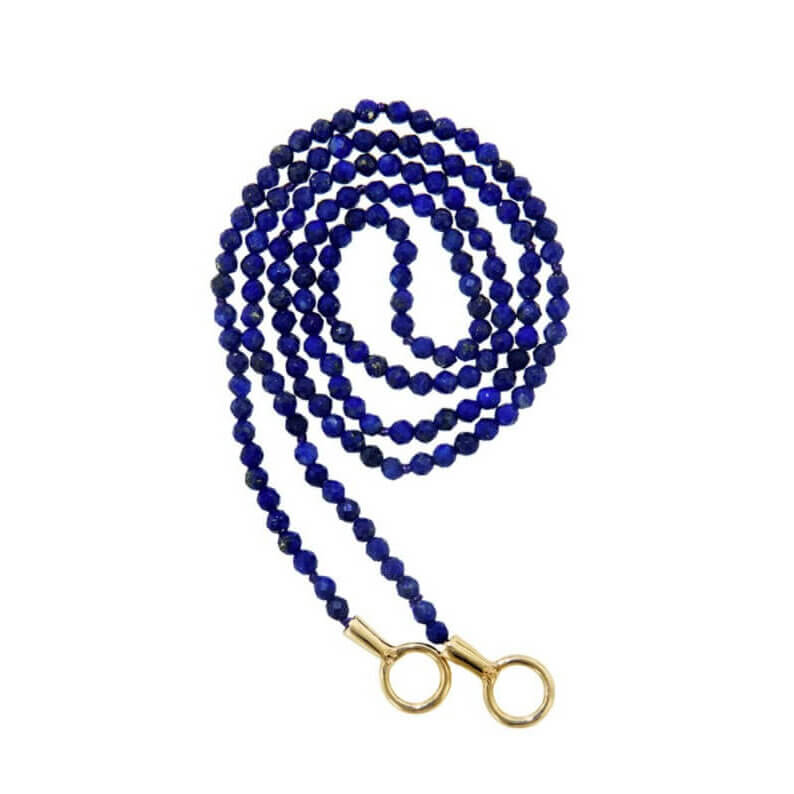 Marla Aaron Itty Bitty Strand with Lapis w Yellow Gold Tips