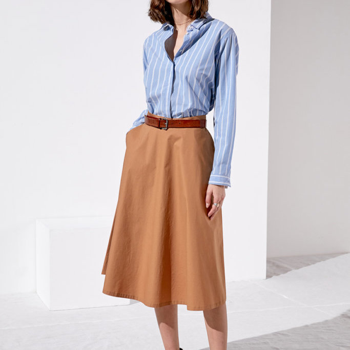 Cotton A-Line Skirt